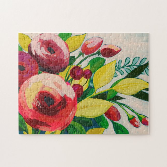 Vivaciösa blommor pussel (Horisontell)