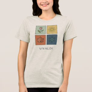 Vivaldi Four Seasons minimalistisk musikdesign T Shirt