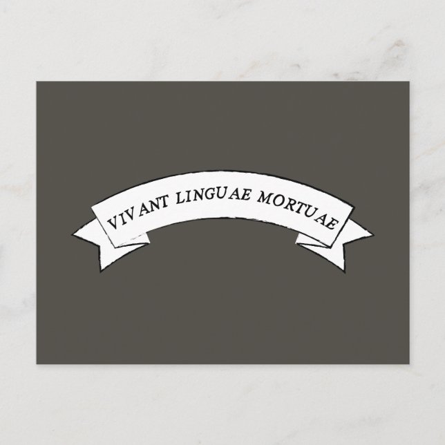 VIVANT LINGUAE MORTUAE - Long Live Dead Language Vykort (Framsida)