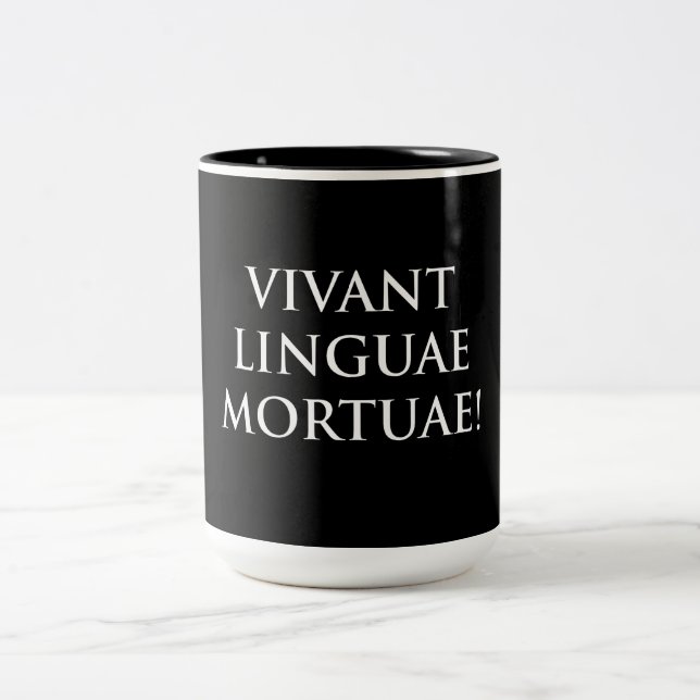 Vivant Linguae Mortuae Två-Tonad Mugg (Center)