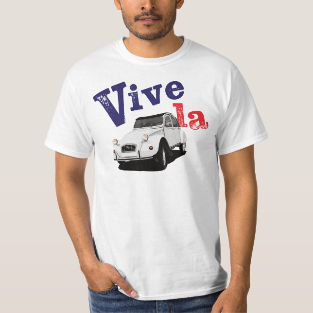 Vive la 2CV - i 29 färg-alternativ T Shirt (Framsida)