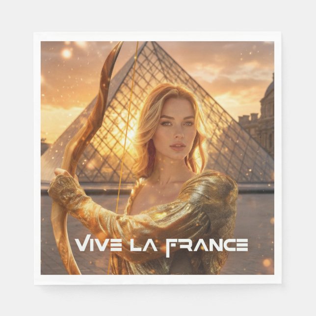 VIVE LA FRANCE - PARIS PAPPERSSERVETT (Framsidan)