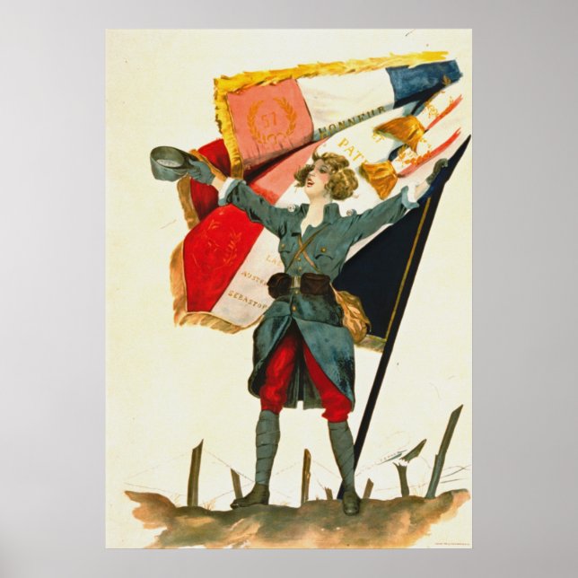 Vive la Frankrike 1918 Poster (Framsidan)