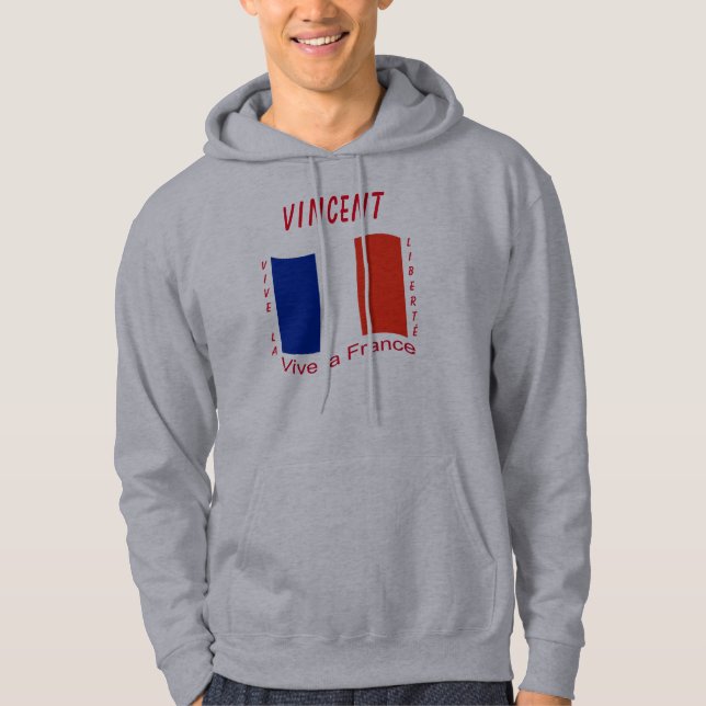 Vive la Frankrike (Frankrike) Hoodie (Framsida)