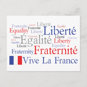Vive La Frankrike Fransk Flagga Francophiles vykor Vykort