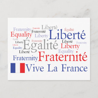 Vive La Frankrike Fransk Flagga Francophiles vykor Vykort