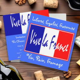 Vive la Frankrike-inbjudan till en Fransk-händelse Inbjudningar