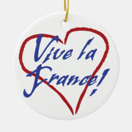 Vive la Frankrike jul Ornament