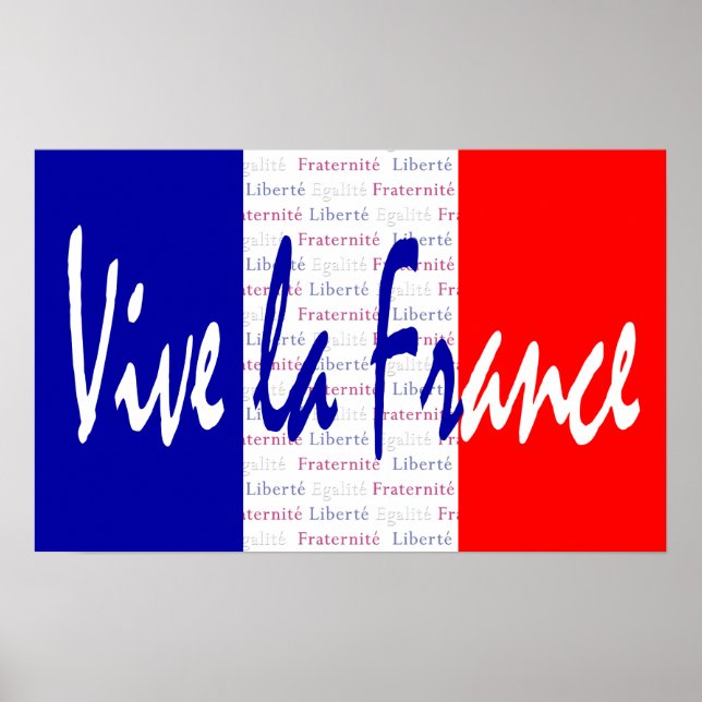 Vive La Frankrike Poster, Fransk Food, Vin, sport Poster (Framsidan)