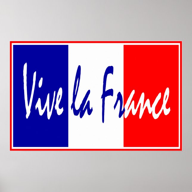 Vive La Frankrike Poster, Fransk Restaurant, sport Poster (Framsidan)