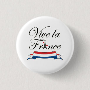 Vive la Frankrike Typography Knapp