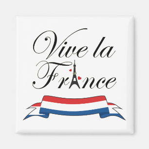 Vive la Frankrike Typography Magnet