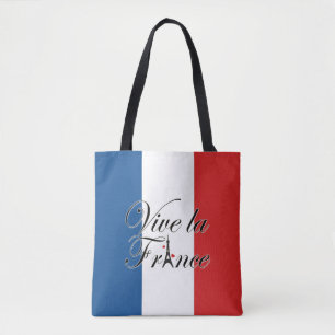 Vive la Frankrike Typography Tygkasse