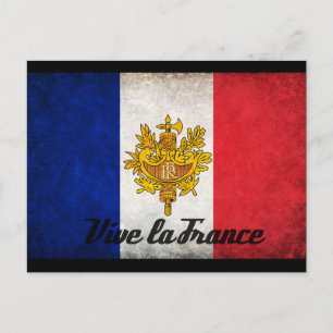 Vive la Frankrike Vykort