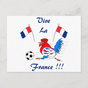 Vive La Frankrike Vykort