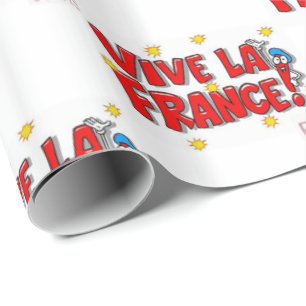Vive la Frankrike Wrapping Papper Presentpapper