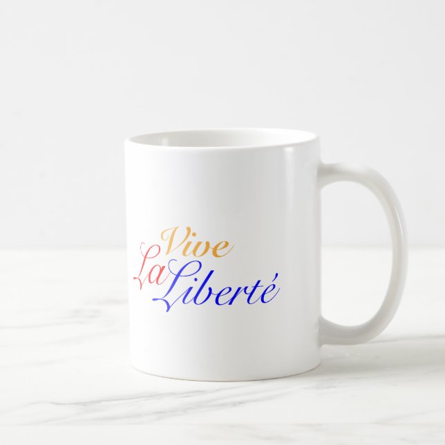Vive La Liberté - låt levande fransk för frihet Kaffemugg (Höger)