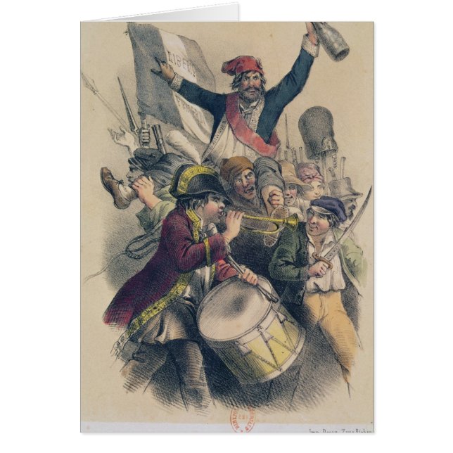 Vive la Republique, 1848 Hälsningskort (Framsidan)