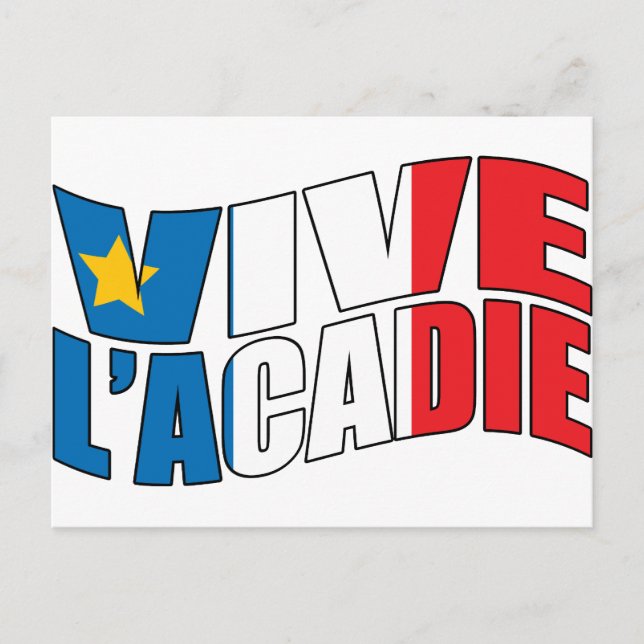 Vive l'acadie vykort (Framsida)