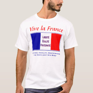 Vive lafrankriken - för älskare av franska rött tee shirt