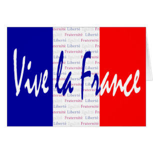 Vive lafrankriken - Liberté, Égalité, Fraternité Hälsningskort