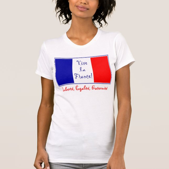 Vive lafrankriken - Liberté, Égalité, Fraternité T-shirt (Framsida)