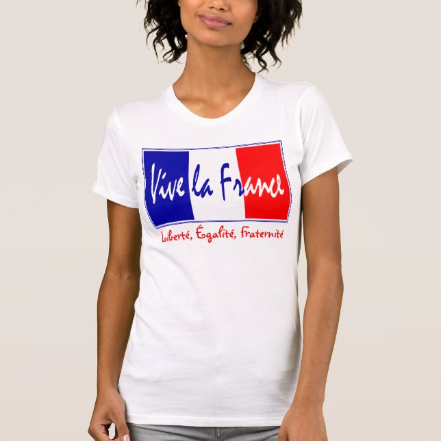 Vive lafrankriken - Liberté, Égalité, Fraternité Tee Shirt (Framsida)