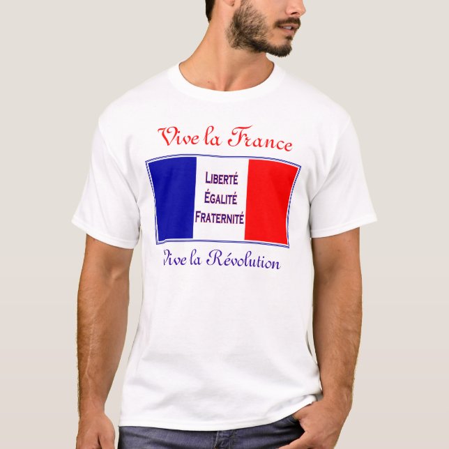 Vive lafrankriken, Vive larevolution - Bastilledag T-shirt (Framsida)