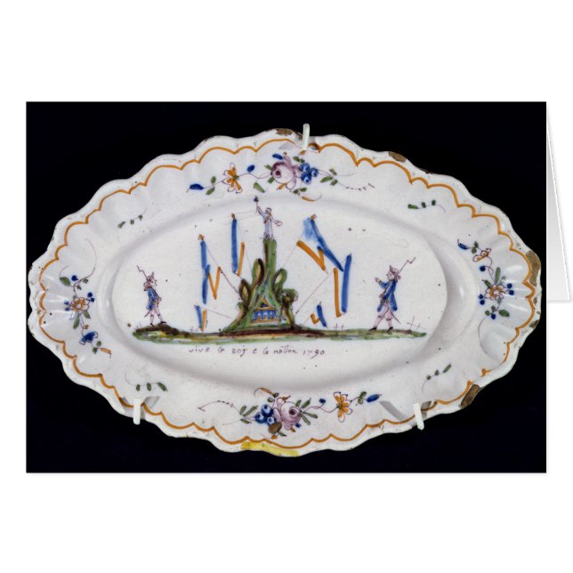 Vive le Roi et lanation 1790 ', Hälsningskort (Framsidan Horizontal)
