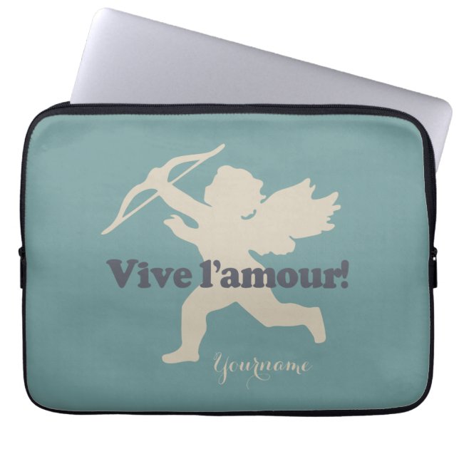 Vive L'kärlek Cupid anpassningsbar laptop sleeve (Framsidan)