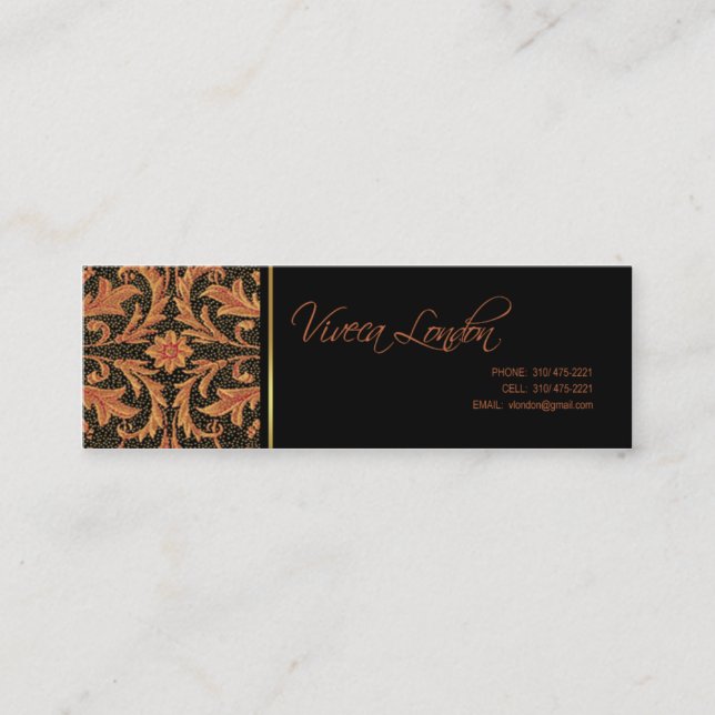 Viveca London Baroque-profilkort Mini Visitkort (Framsida)