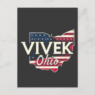 Vivek Ohio 2026 Guvernör Republikansk Amerikan  Meddelande Vykort