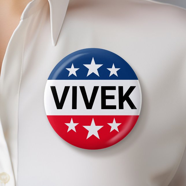 Vivek Ramaswamy 2024 - Simple Stars Ike Design Knapp (Vivek 2024 Button)