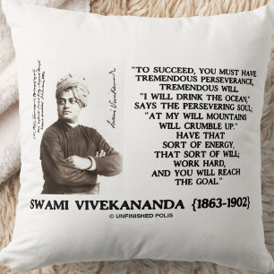 Vivekananda För att lyckas Ha Uthållighet Vilja Må Kudde