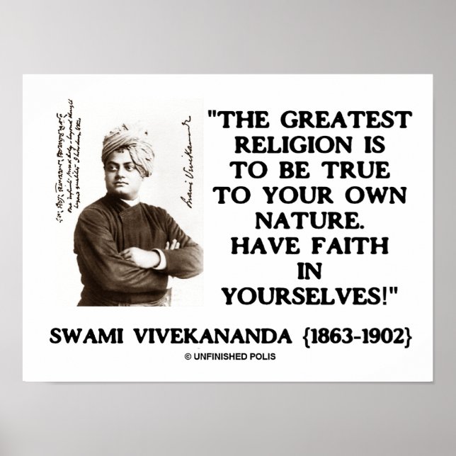 Vivekananda, Underbarare religion för att vara san Poster (Framsidan)