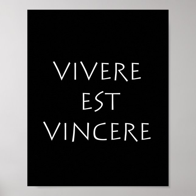 Vivere est vincere poster (Framsidan)