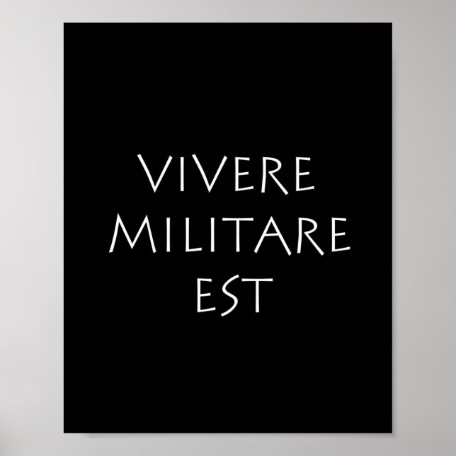 Vivere militare est poster (Framsidan)