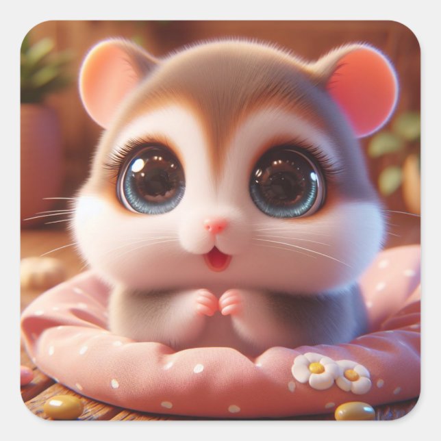 ’Vivi’ Fyrkantigt Klistermärke (Framsida)