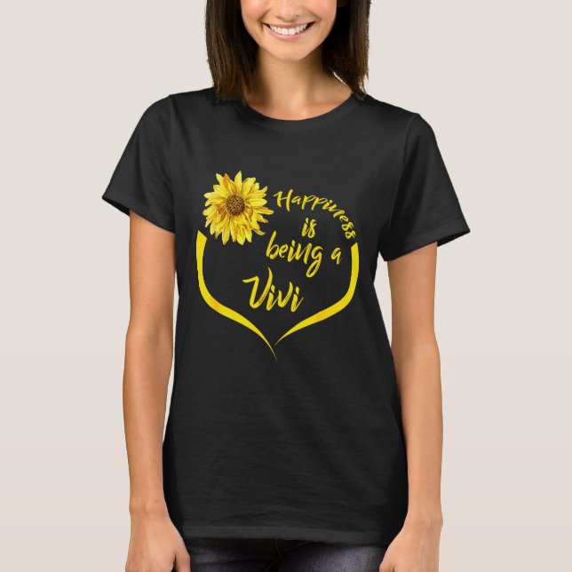Vivi Gift_ Hapness Is Being A Vivi  T Shirt (Framsida)