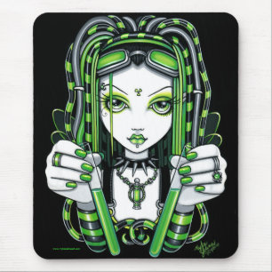 ’Vivian’ Cybergoth Mörk Industrial Fairy Mousepad Musmatta