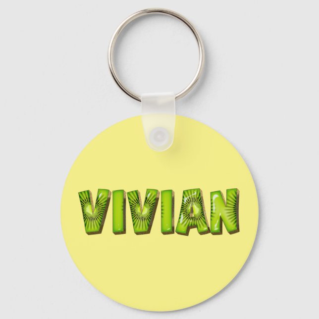 Vivian Name Kiwi Design Schlüsselanhänger Nyckelring (Framsida)