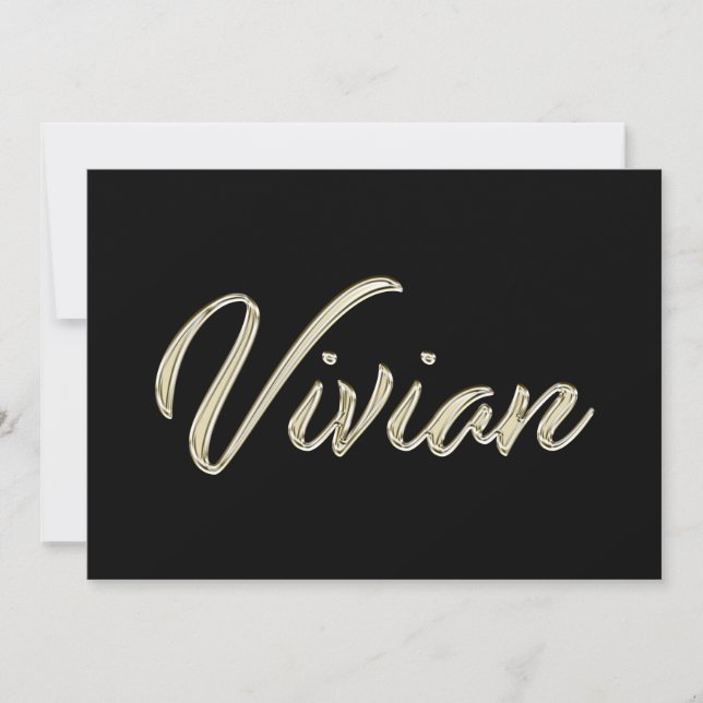 Vivian white gold Handwriting Karte Kort (Framsida)