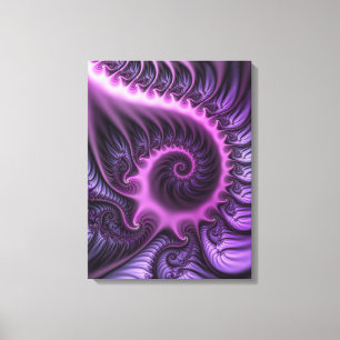 Vivid Abstrakt Coola Rosa Lila Fractal Art Spiral Canvastryck