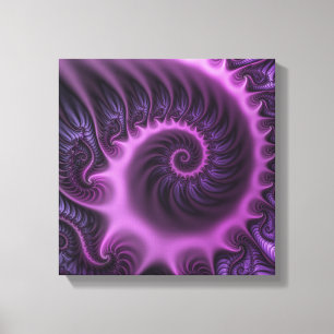 Vivid Abstrakt Coola Rosa Lila Fractal Art Spiral Canvastryck