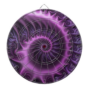 Vivid Abstrakt Coola Rosa Lila Fractal Art Spiral Darttavla