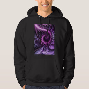 Vivid Abstrakt Coola Rosa Lila Fractal Art Spiral Hoodie