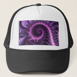 Vivid Abstrakt Coola Rosa Lila Fractal Art Spiral Keps