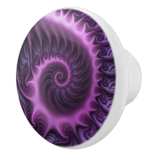 Vivid Abstrakt Coola Rosa Lila Fractal Art Spiral Knopp