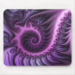 Vivid Abstrakt Coola Rosa Lila Fractal Art Spiral Musmatta