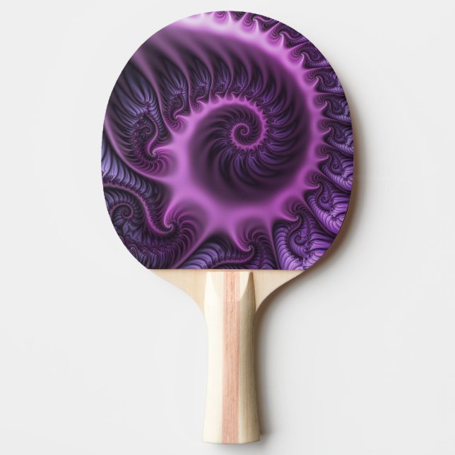 Vivid Abstrakt Coola Rosa Lila Fractal Art Spiral Pingisracket (Framsidan)
